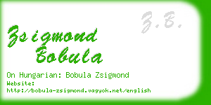 zsigmond bobula business card